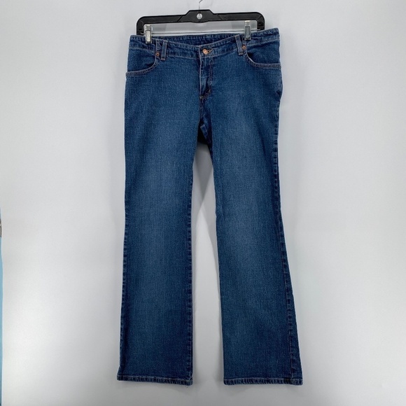 Vintage Manager Jeans Women's 33 Slim Bootcut Washed Blue Western Denim CowGirl - Picture 1 of 14